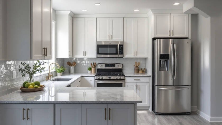 æ³¢å£«é¡¿å¨æ¿ç¿»æ°'s incredible transformation revealing a stunning, modern contemporary kitchen design.