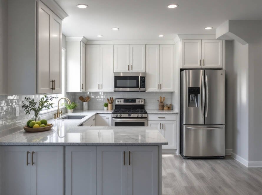 æ³¢å£«é¡¿å¨æ¿ç¿»æ°'s incredible transformation revealing a stunning, modern contemporary kitchen design.