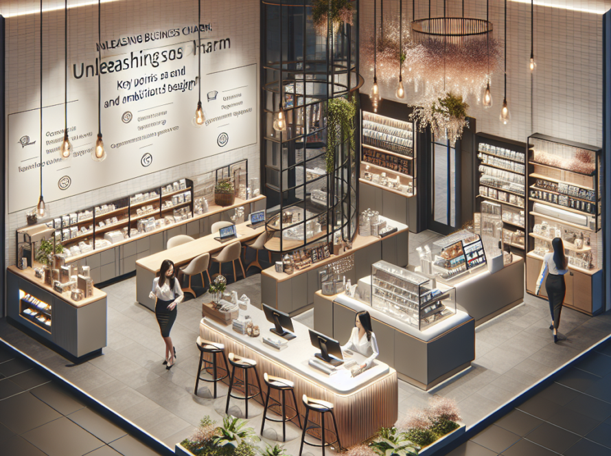 替代文本：当代风格店铺设计概念图。