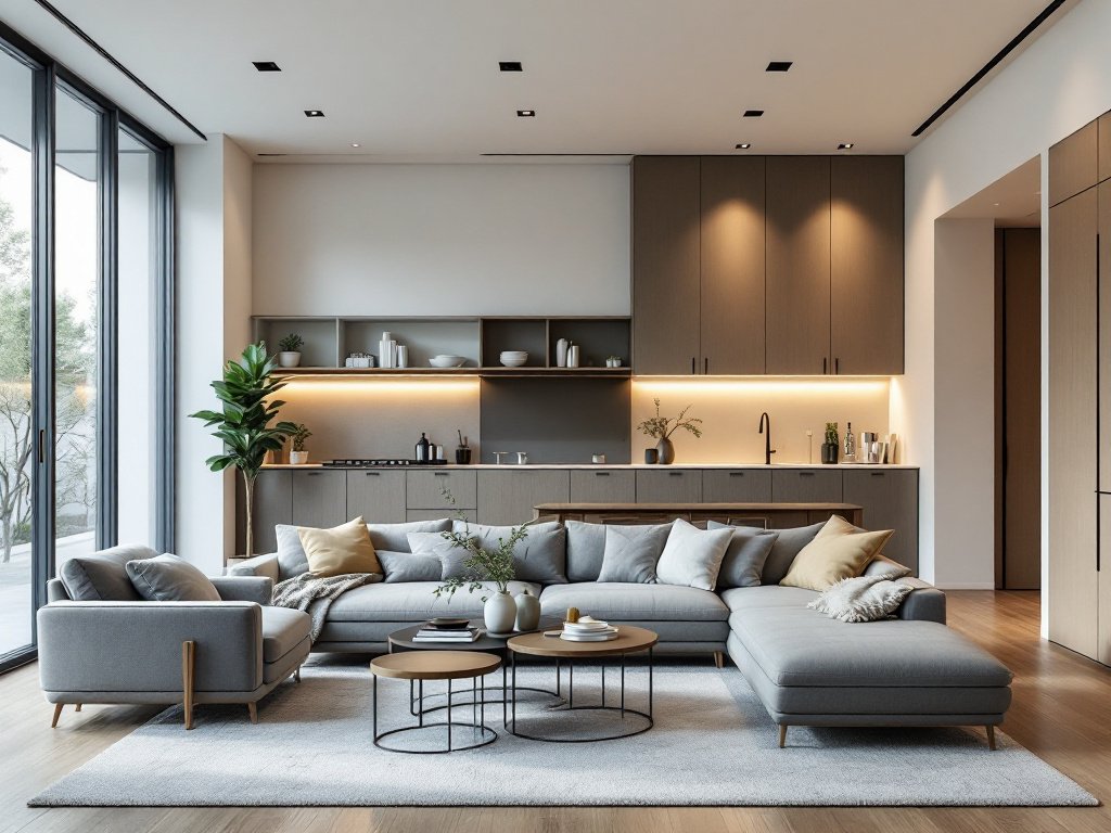 Boston Interior Renovation: Revamping Your Living Space with Contemporary Design Concept Modern contemporary design transformation of an indoor space in Boston.