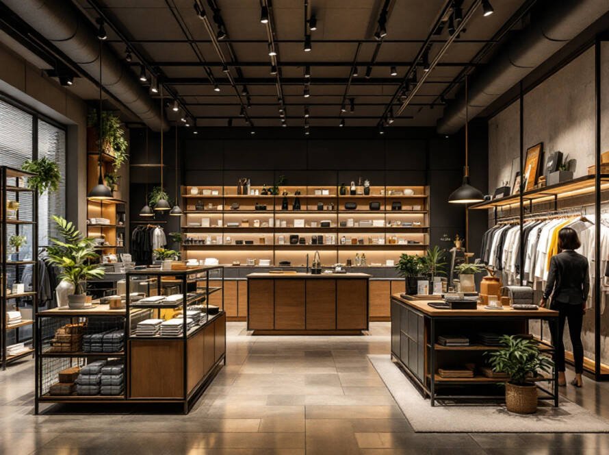 Elegant modern renovation of a Boston store reflecting contemporary design and new features.