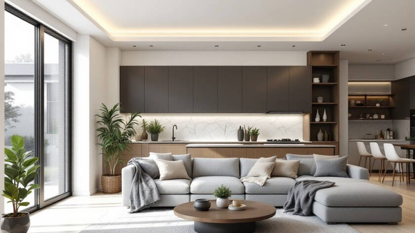 Expert professionals working on a modern, contemporary design in a Boston renovation project.