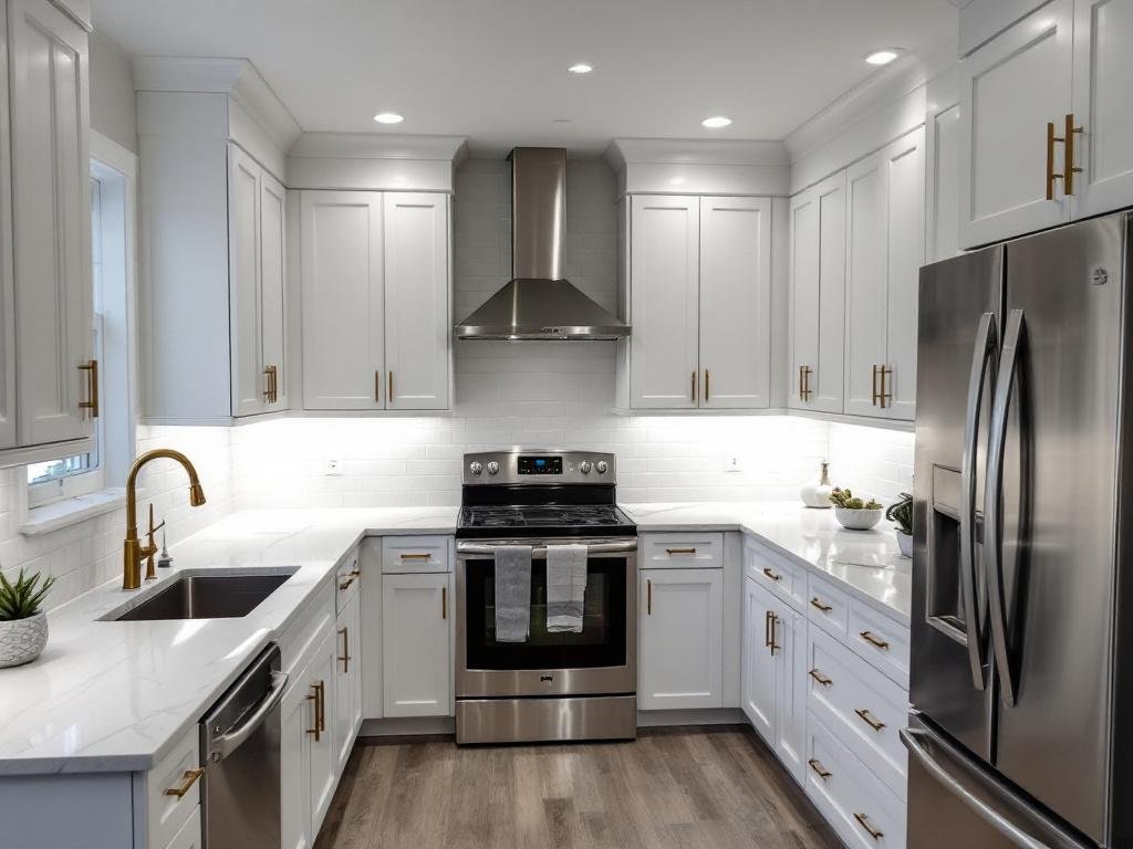 A photo depicting a newly renovated kitchen in Boston.