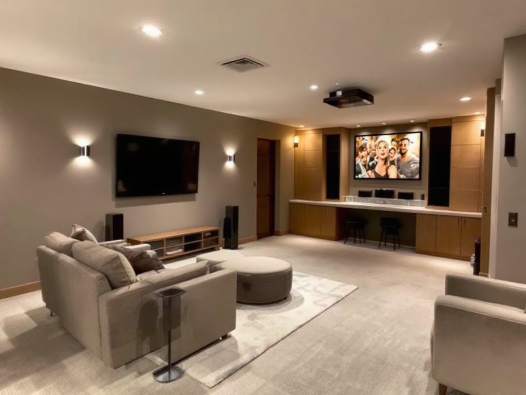 Renovated basement space in Boston providing an innovative solution for home 
