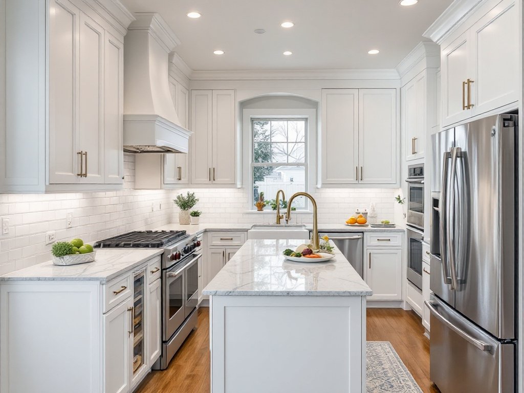 Picture showcasing a renovated modern, contemporary Kitchen. 