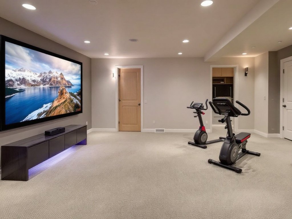 Basement renovation process in Boston, offering a fresh perspective on potential space utilization. 