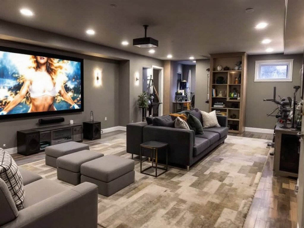Snapshot of the renovated Boston basement turned into an art-space.