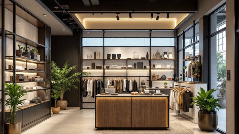 A newly renovated shop in Boston showcasing a modern, contemporary design.