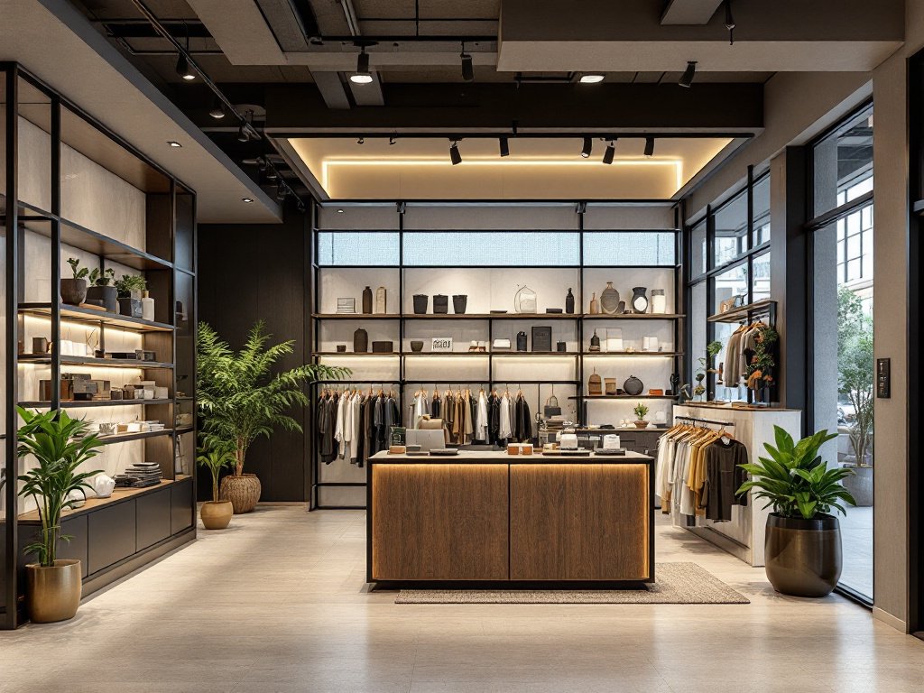 A newly renovated shop in Boston showcasing a modern, contemporary design.