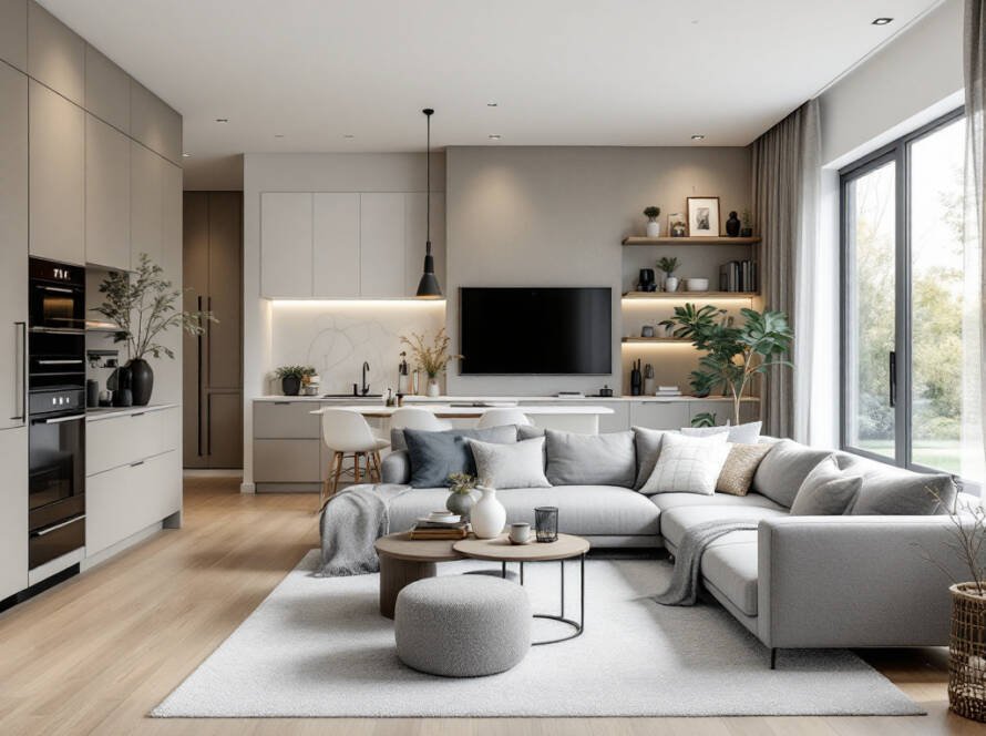 Alt Text: Professional experts of a Boston renovation company showcasing their skills in modern and contemporary design projects.