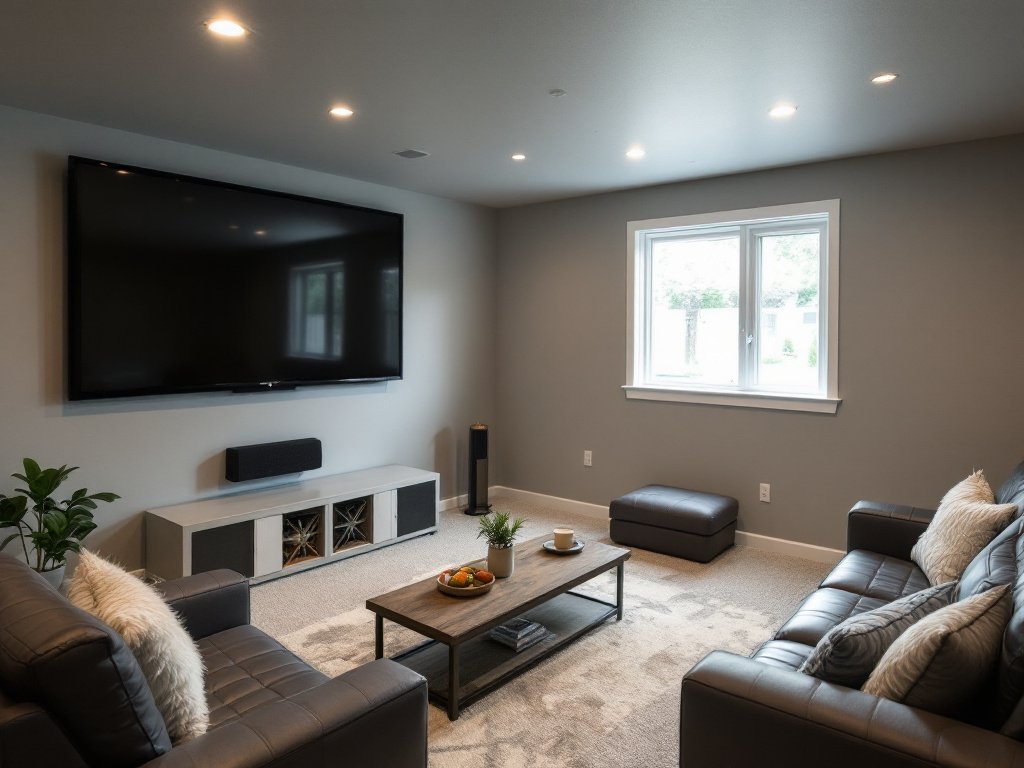 An image related to Pantheon Construction Company, the experts in basement refurbishment in Boston that light up your living space.