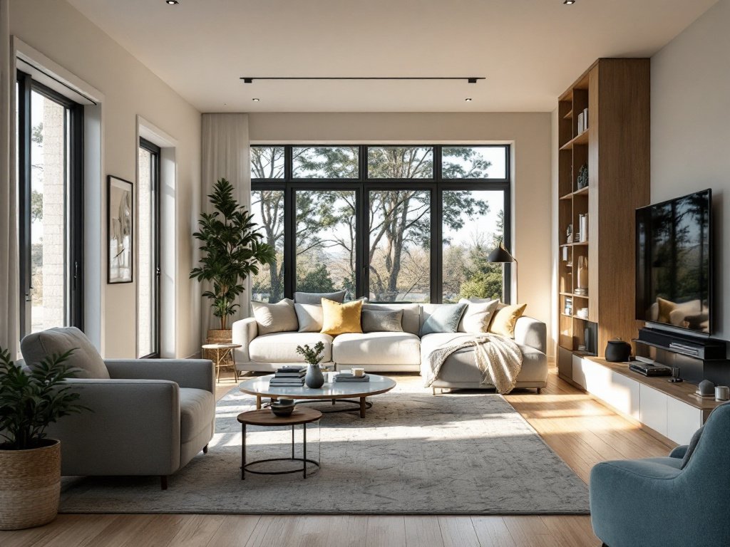 An image exhibiting a newly renovated interior in Boston.