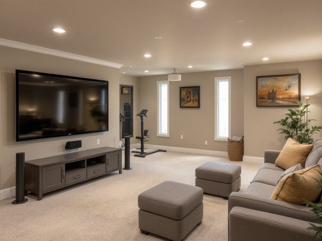 A renovated basement in Boston that transformed into an ideal retreat.