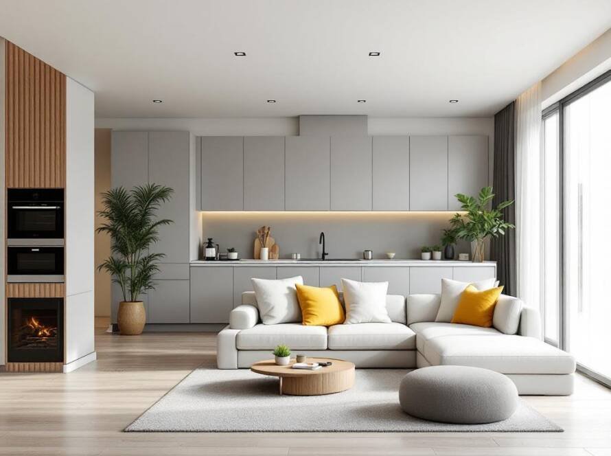 An image reflecting the modern, contemporary design of a newly renovated Boston home.