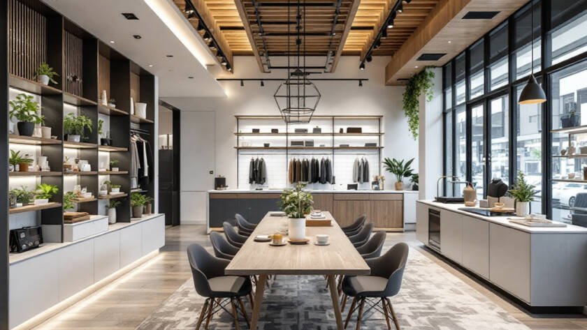 Modern and contemporary designed shop in Boston after a renovation project enhances its business image.