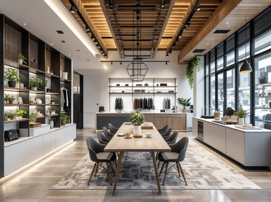 Modern and contemporary designed shop in Boston after a renovation project enhances its business image.