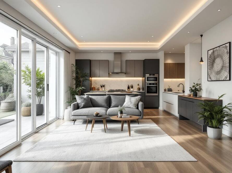 Contemporary design and new, modern renovation services by Boston's Premier General Construction Services.