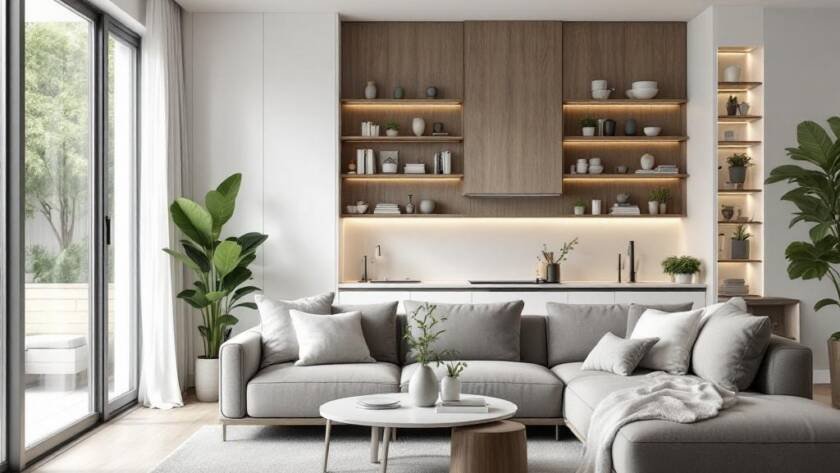 An image showcasing the modern and contemporary design work of 波士顿è£
ä¿®å
¬å¸ - A General Construction Powerhouse.