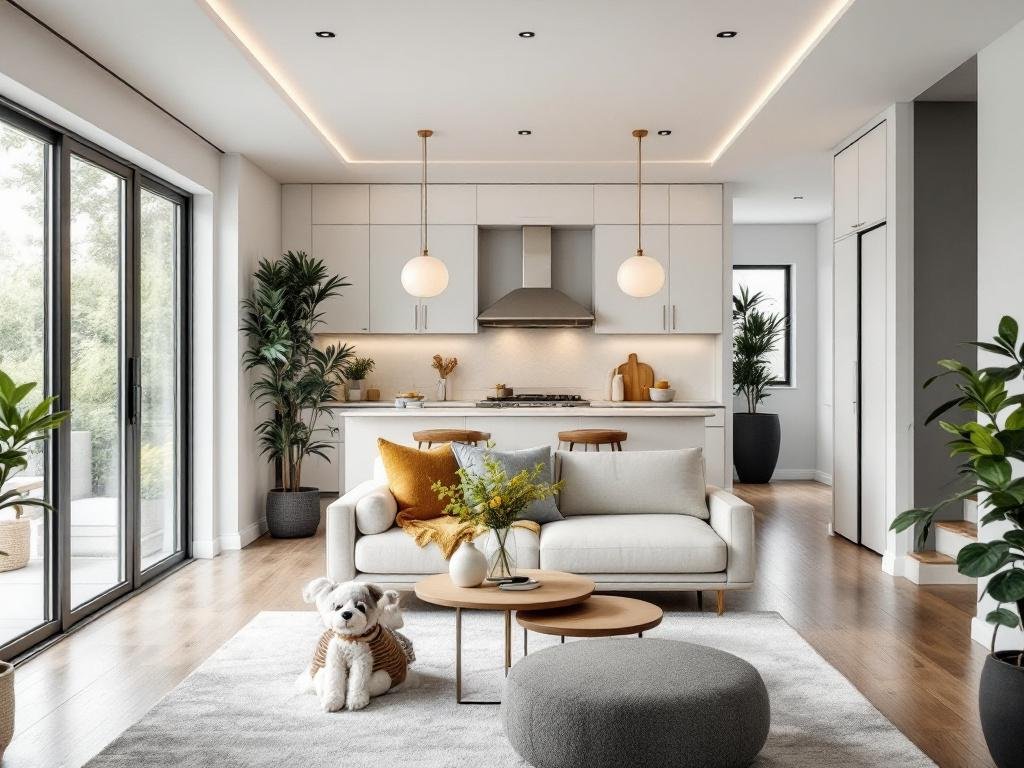 A snapshot of the impeccable modern and contemporary designed Boston floor installation.