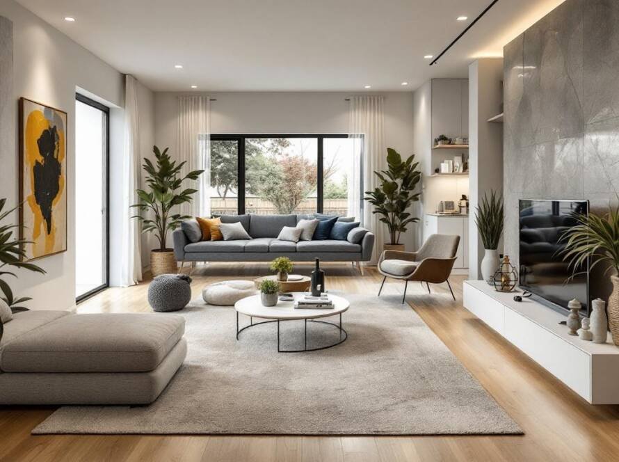 Alternative text: A professional renovation done by 波士顿å人è£
ä¿®å
¬å¸ featuring modern and contemporary designs.