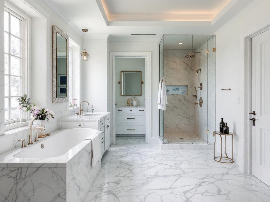 Boston Bathroom Refurbishment: Providing Stellar Architectural Services for Your Home Image showcasing the refurbished Boston bathroom featuring modern architectural excellence.