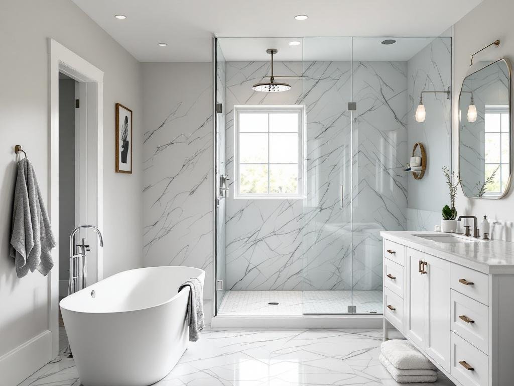 A modern and contemporary designed renovated bathroom by Bosi, representing a novel way to upgrade your lifestyle.