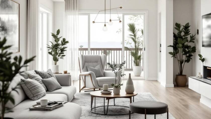 Modern and contemporary designed living space by Boston Renovation Services.