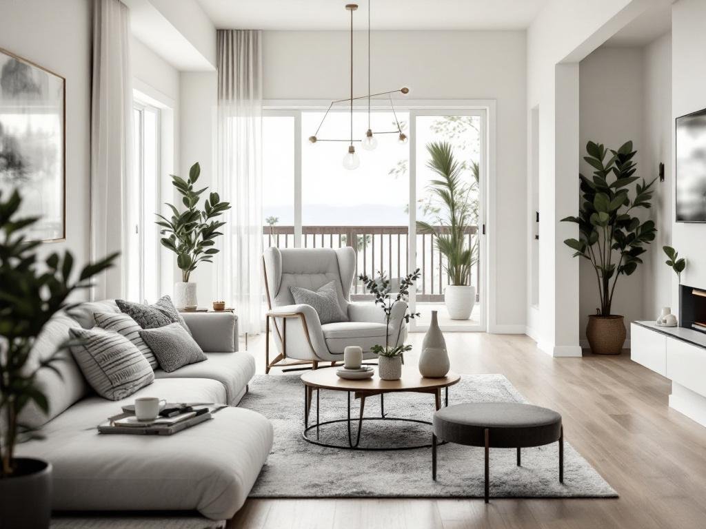 Modern and contemporary designed living space by Boston Renovation Services.