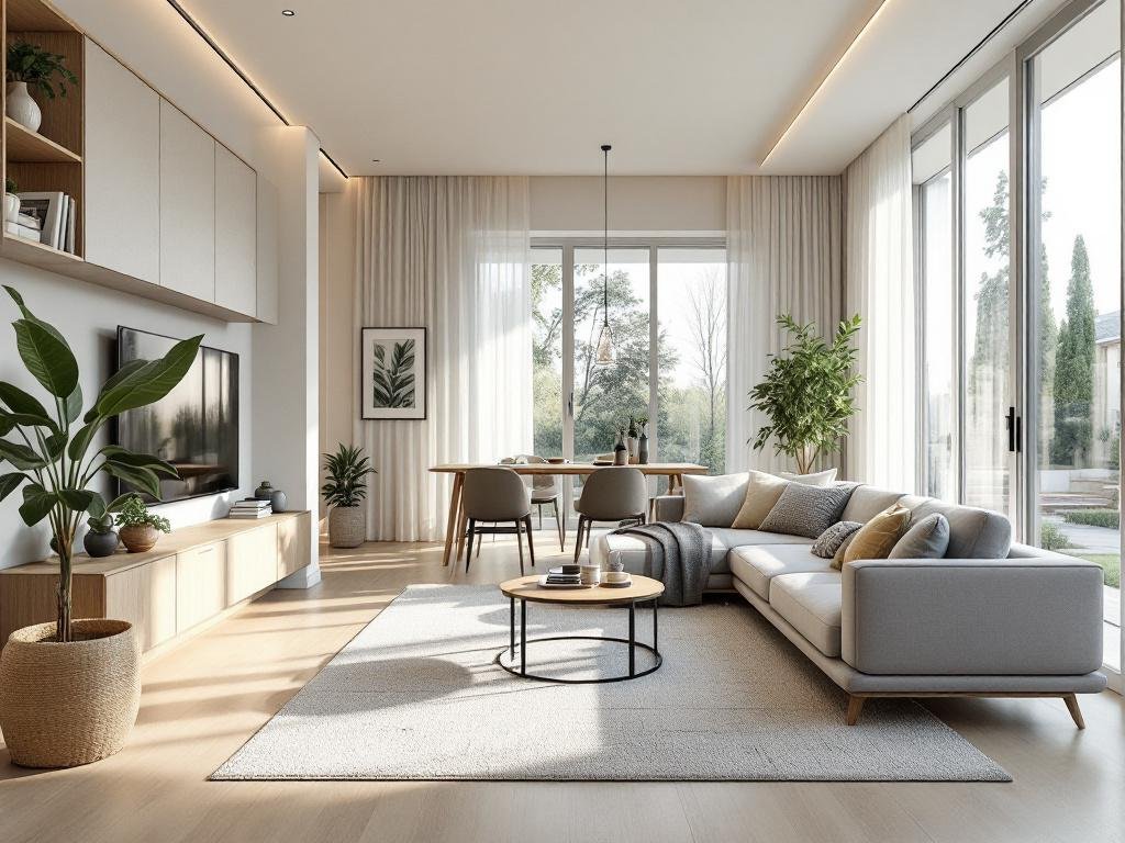 Spacious Boston interior with a modern and contemporary design.