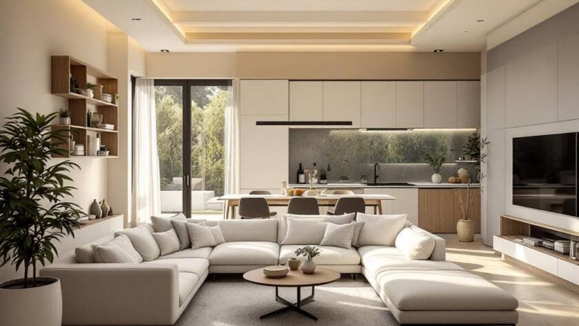 A modern, contemporary design transformation of a Boston home interior demonstrating enhanced lifestyle.