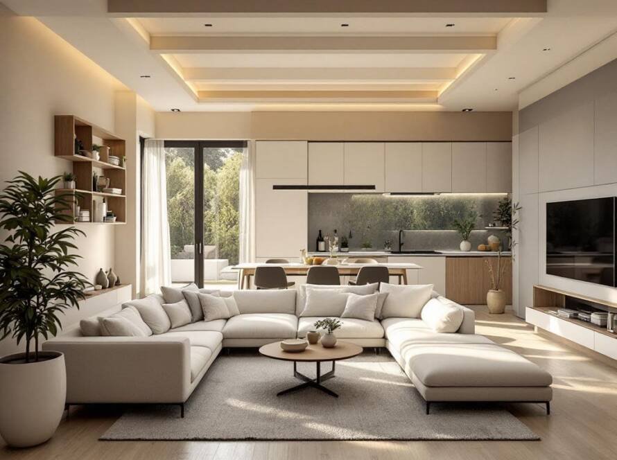 A modern, contemporary design transformation of a Boston home interior demonstrating enhanced lifestyle.