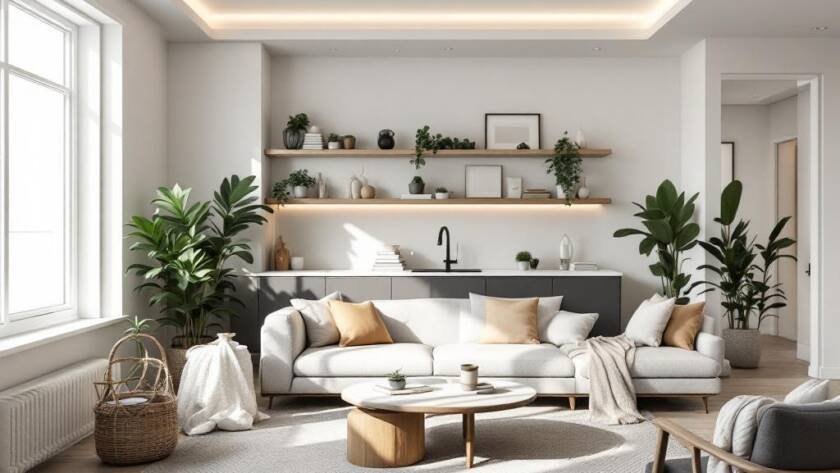 Modern contemporary design in a Boston interior decoration, fulfilling all your indoor design needs.