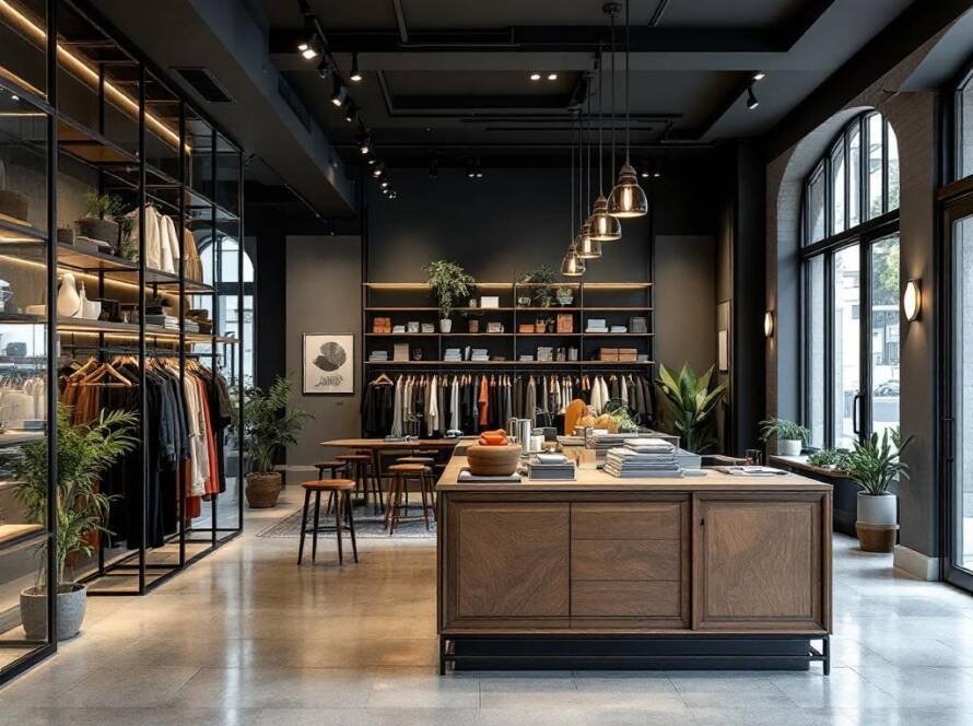Modern contemporary design of newly renovated stores in Boston, aiding businesses to achieve success.