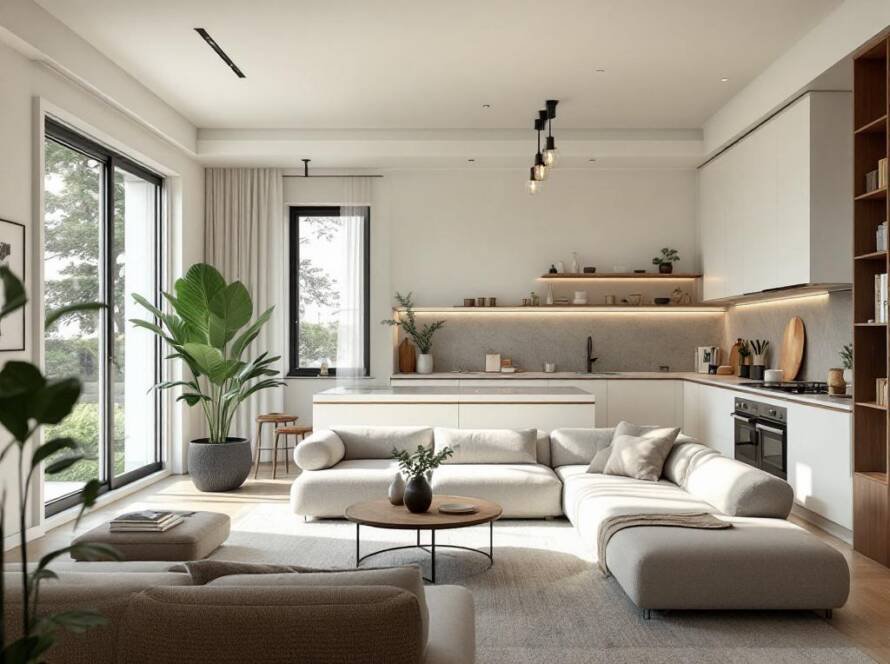 A newly renovated Boston house featuring modern, contemporary design elements.
