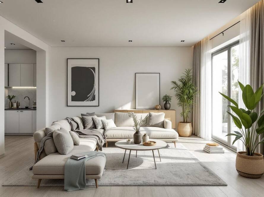 'An illustration of a modern and contemporary-style Boston Renovation Project transforming a home.'