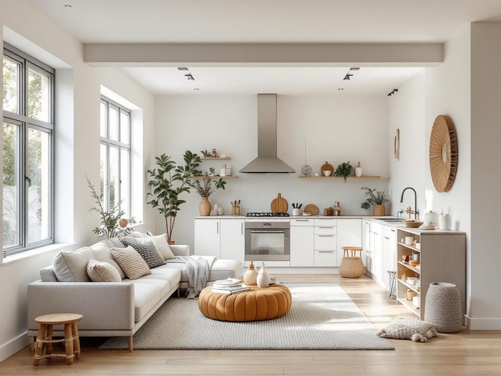 Graphic representation of renovated interior design in Boston.
