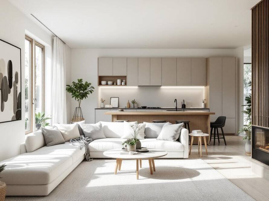 Modern and contemporary design by Boston Renovation company focusing on comprehensive construction services.