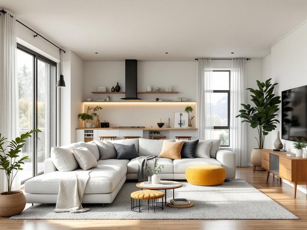 Caption: Embodying the perfect balance in architecture through modern and contemporary design by a renowned Boston renovation company. Modern and contemporary designed building created by Boston renovation company, depicting the search for a perfect balance in architecture.
