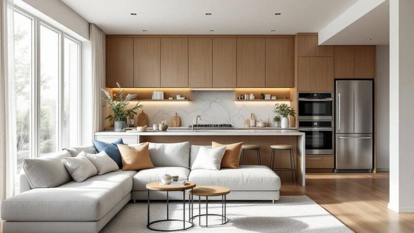 A modern, contemporary design from a professional Boston renovation company representing architectural aesthetics.