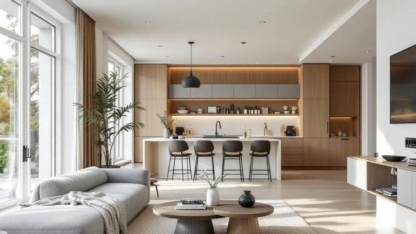 Boston floor installation with a modern and contemporary design