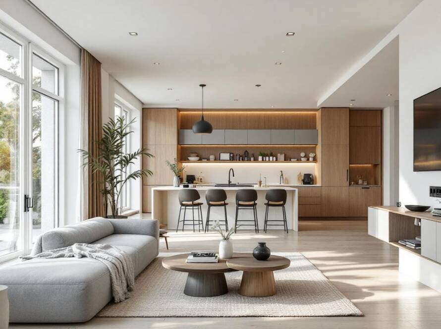 Boston floor installation with a modern and contemporary design