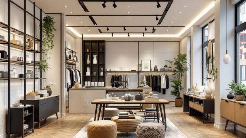 A modern and contemporary decorated shop in Boston aiming to turn business-space dreams into reality.