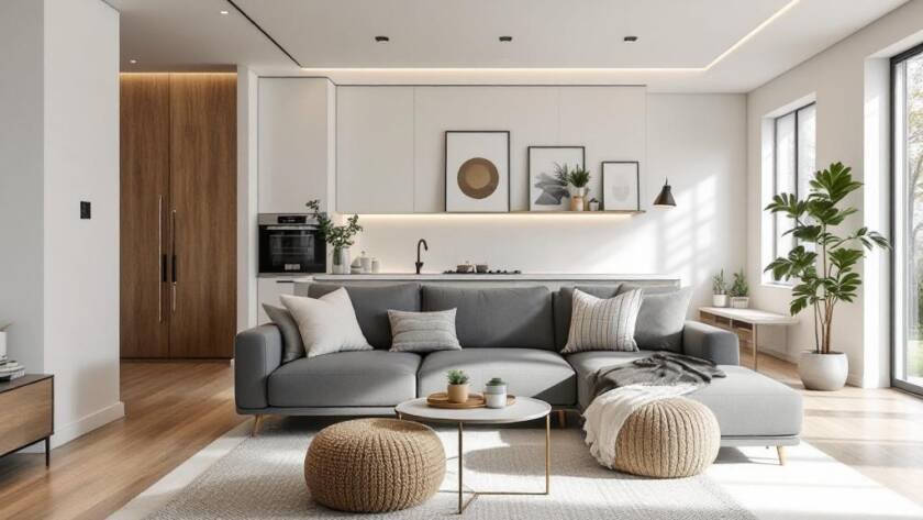 Modern, contemporary design portrayed elegantly in Boston renovation project.