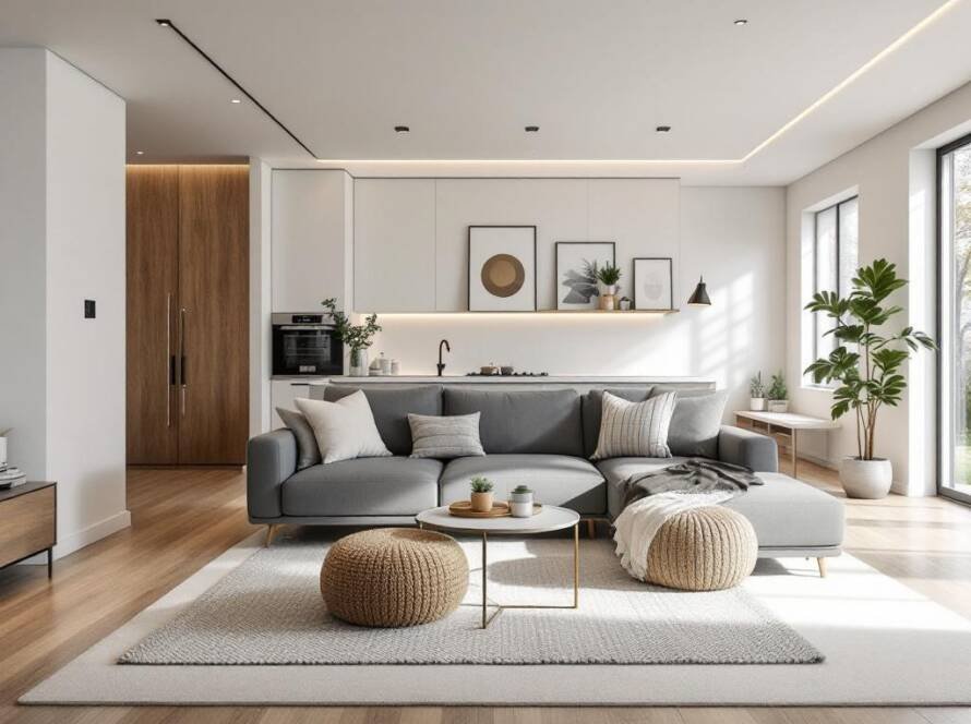 Modern, contemporary design portrayed elegantly in Boston renovation project.
