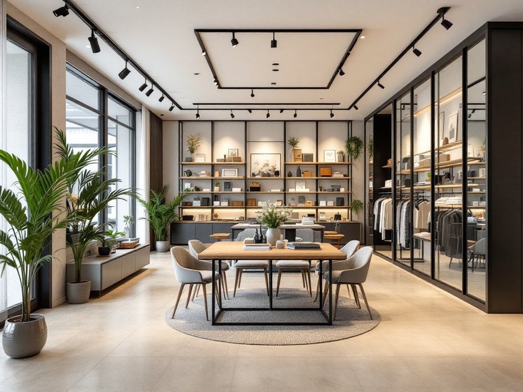 Caption: Unveiling the magic of transformation with Boston Store Renovation. Be ready to embrace your new, modern, and contemporary business space! A modern, contemporary redesign of Boston Store portraying the magic of transformation for business spaces.