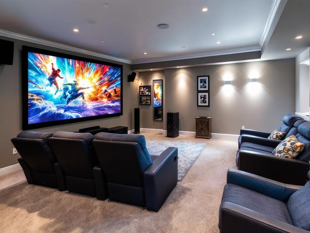 Renovated basement in Boston adding a fresh touch to your home.