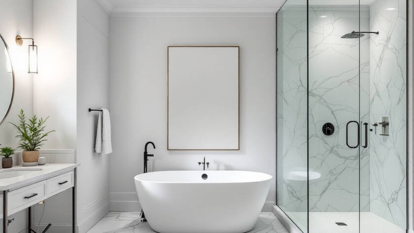 Image showcasing a modern, contemporary designed bathroom renovation that enhances comfort to a whole new level.