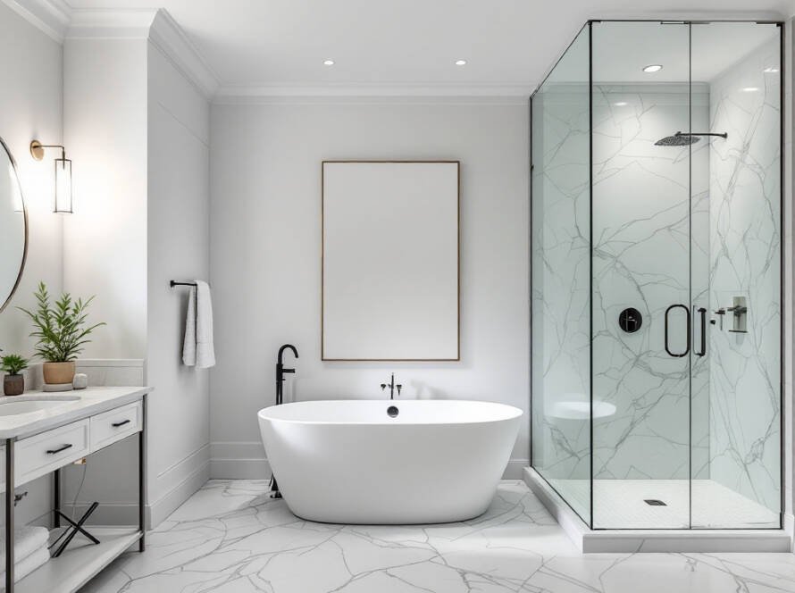 Image showcasing a modern, contemporary designed bathroom renovation that enhances comfort to a whole new level.
