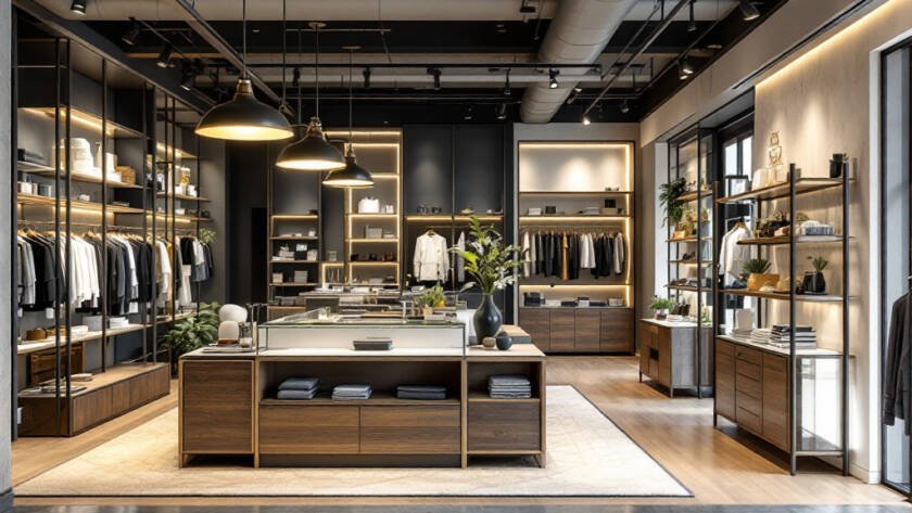 Fancy and modern shop decoration in Boston as an example of the high quality service provided.
