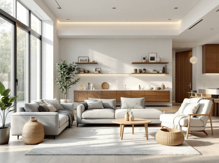 A sleek, modern, and contemporary design for a newly installed floor in Boston.